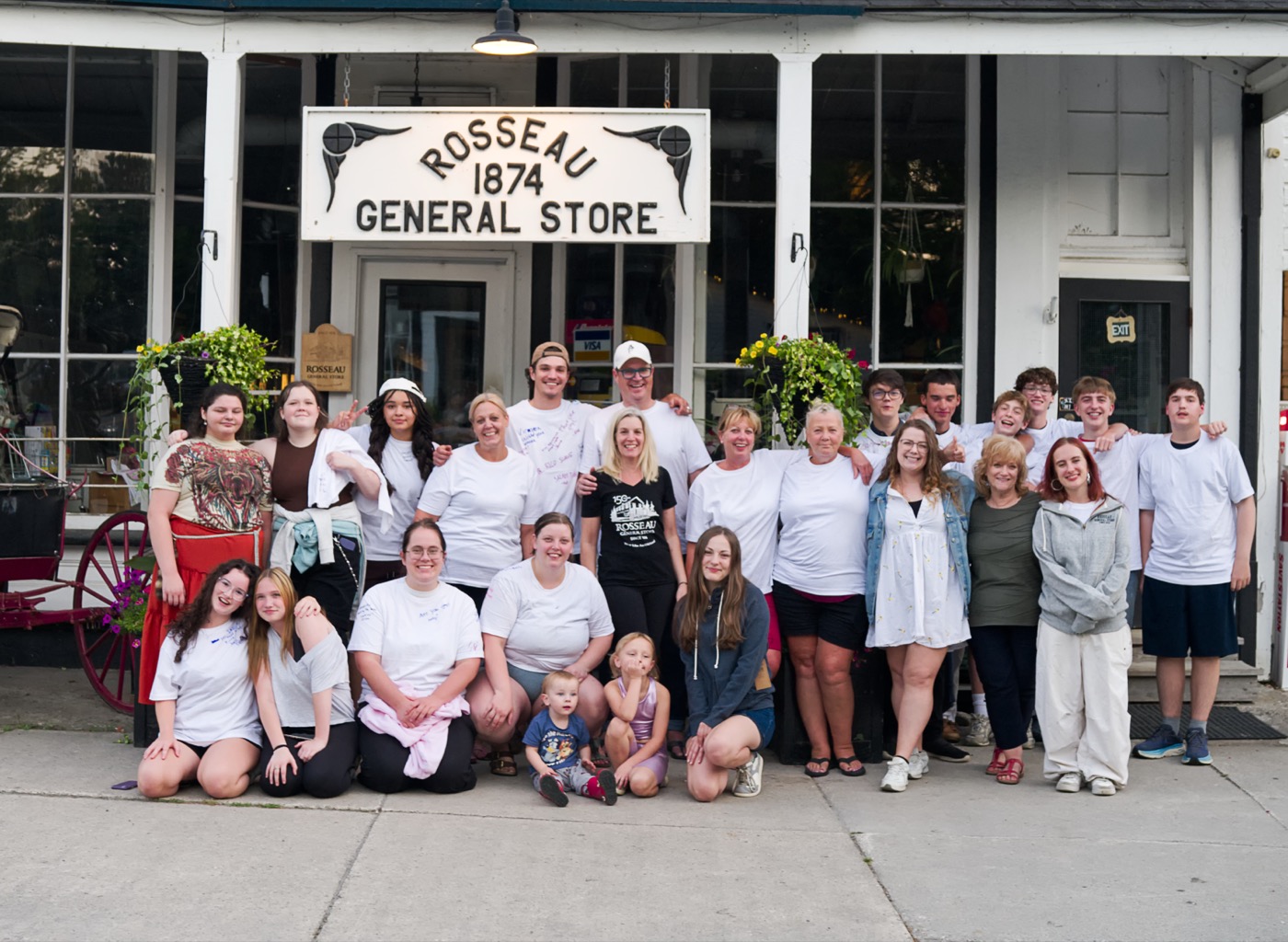 The front of Rosseau General Store on a sunny summer day